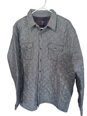 George new with tags gray jacket shaket quilted size L